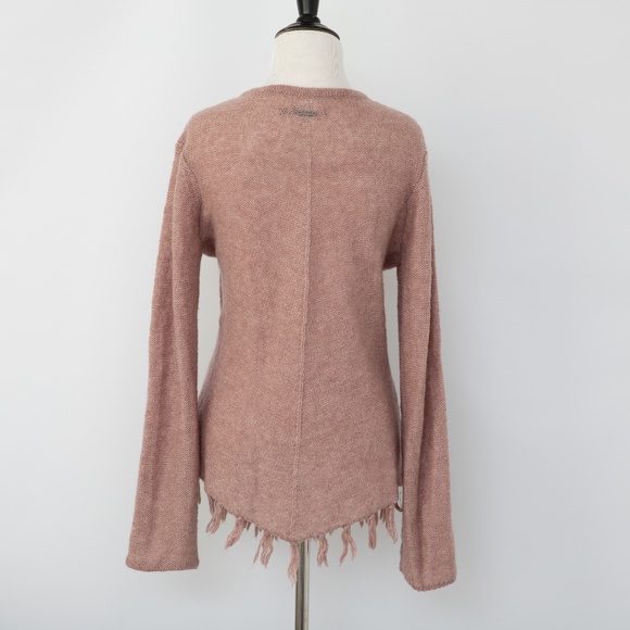 Prana Size Medium sweater, dusty pink with fringes - Picture 3 of 12